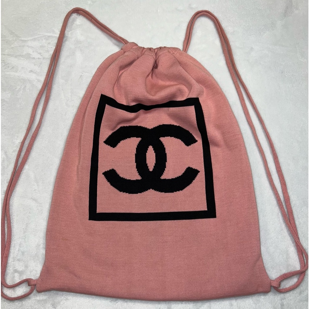 RARE PINK CHANEL COTTON/JERSEY SPORT BACKPACK/KNAPSACK